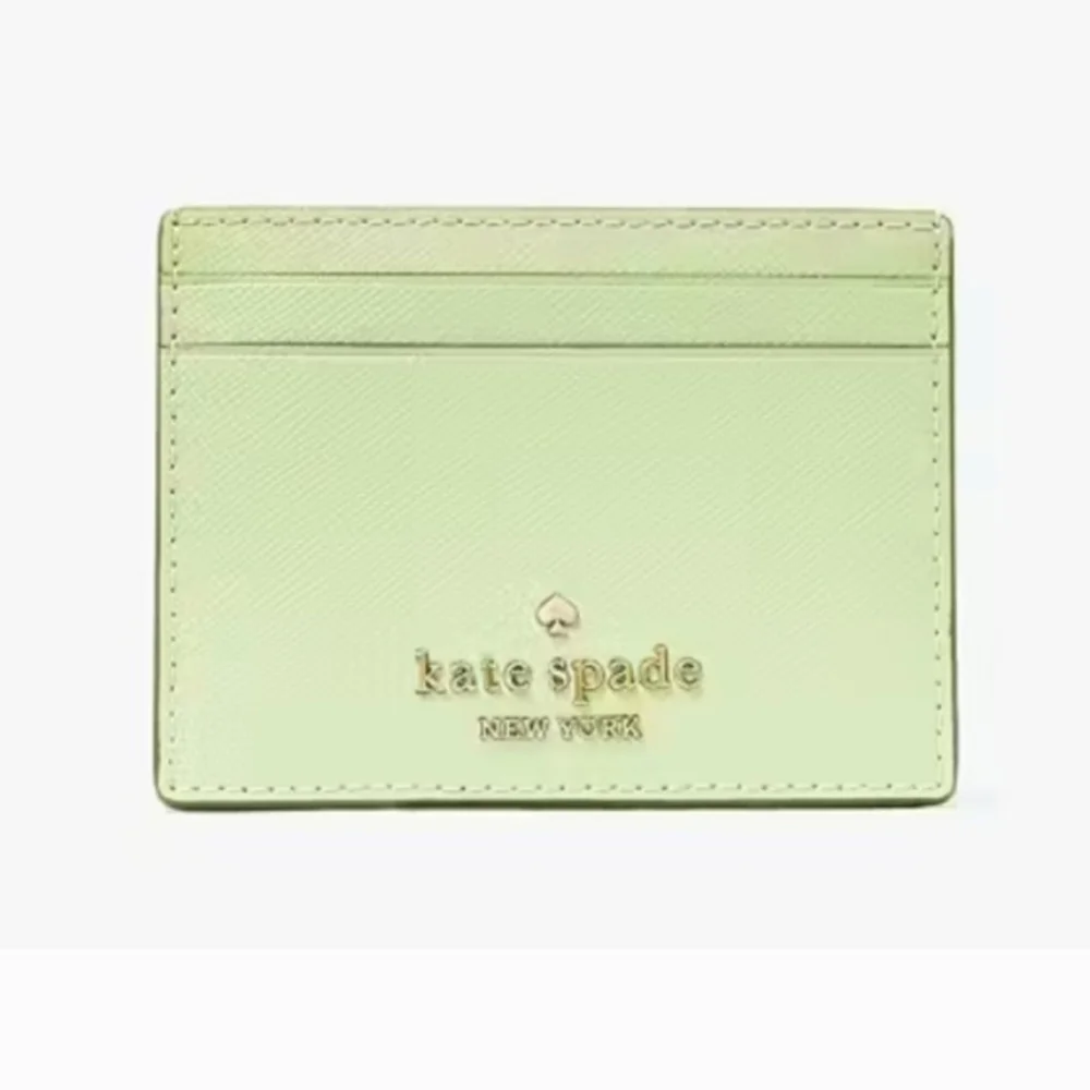 Kate Spade Madison Small Slim Card Holder: Matcha Latte, 4.5×3